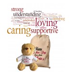 Personalised Mothers Day Teddy Bear With Matching Gift Bag - Olivia Design